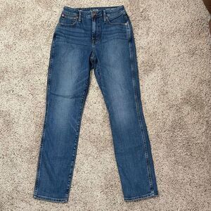 J. Crew Curvy Vintage Slim Straight Jeans Women’s 28T Medium Wash High Rise Deni